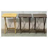 3 Folding Snack Tables