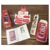 Coca-Cola flashlight, glider, card etc