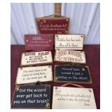 Wooden signes