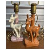 Vintage deer lamps. Very cool but not perfect as