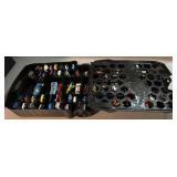 Case full of Hot Wheels