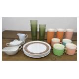MCM -Bolero Thermoware cups (7),  plates (8)