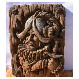 MCM Faux Wood Spanish Conquistador Wall Art