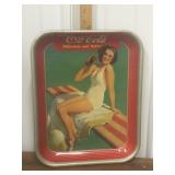 1939 Coca-Cola tray- lady in bathing suit