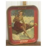 1941 Coca-Cola tray - lady ice skating