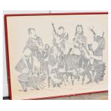 Signed Ltd Ed Pen-ink? Framed Picture