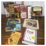 Cookbooks, gardening books