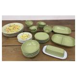 MCM Texas Ware Melmac plates (8 & 8), vintage