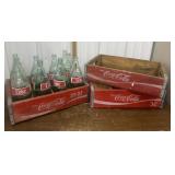 Coca-Cola crates, bottles