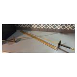 Vintage pair of decorative fencing swords.