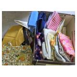 Box vintage fabrics - some pieces smaller than