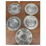 Vintage International Pewter Bicentennial Plates
