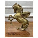 Vintage Solid Brass Flying Pegasus