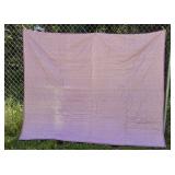 Purple tied quilt aprx 70x81 appears to be in