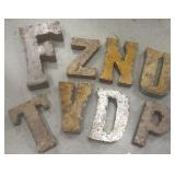 Metal letters *rusty