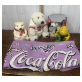 Coca-Cola bears, bank, towel, Sprite speaker?