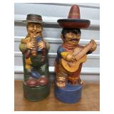 Adorable hand-painted decanters. Tequila I t