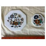 Inlaid Marble Coaster & Trivet