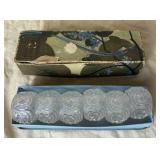 Set of 6 Richard Hudnut Lead Crystal Open Salt