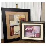 Contemporary floral artwork- 2 framed *frames