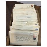 Box correspondence/letters with canceled stamps