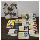Baseball cards, Yankees rain-check tickets,