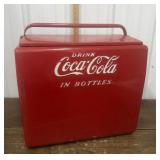 Orig Coca-Cola cooler w/insert tray, opener -