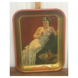1936 Coca-Cola tray- lady in white dress