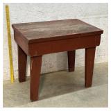 Primitive Table w/ old red paint 33/22/28
