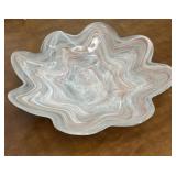 Art Glass Bowl with Scalloped Edge 12ï¿½