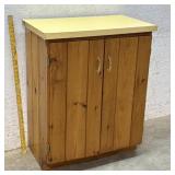 2 Door Pine Cabinet w/yellow top 28/17/35