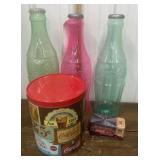 Coca-Cola banks, tins *1 bank dented, cracked,