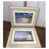 Beach photography artwork- 2 framed *a few minor