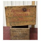 Remington Express and Calf. Fruit crates