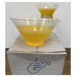 West Virginia Frosted MCM Chip & Dip Bowl set