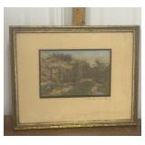 Wallace Nutting framed print *water damage on