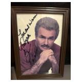 framed picture Burt Reynolds - signed