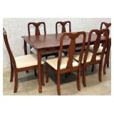 NICE!! Queen Ann Dining Table w/ 6 Chairs