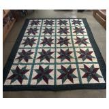 Beautiful purple, teal quilt *measures