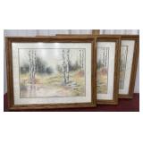 3 Owen Wexler birch tree prints