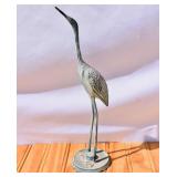 Metal Bird (Crane?) Statue