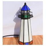 Stained Glass Lighthouse Nightlight-Lamp