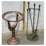 Brass Fire Place Tools & Iron Hot Water Heater