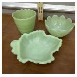 3 Jadeite dishes