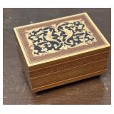 Inlaid music box plays fascination - works