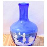 Cobalt Blue Fenton (?) Mary Gregory Decanter