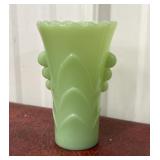 FireKing Jadeite Art Deco vase
