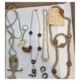 Vintage mostly wooden jewelry