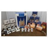 Ceramic figures, Christmas village, train etc