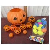 Halloween pumpkin buckets and bag Easter eggs